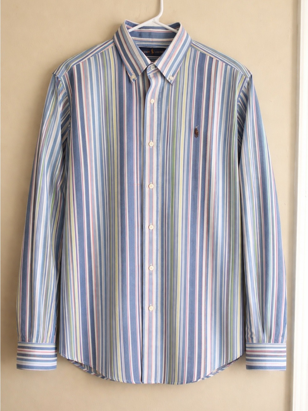 Ralph Lauren Men's Multicolor Striped Button-Down Shirt - Blue Focus
